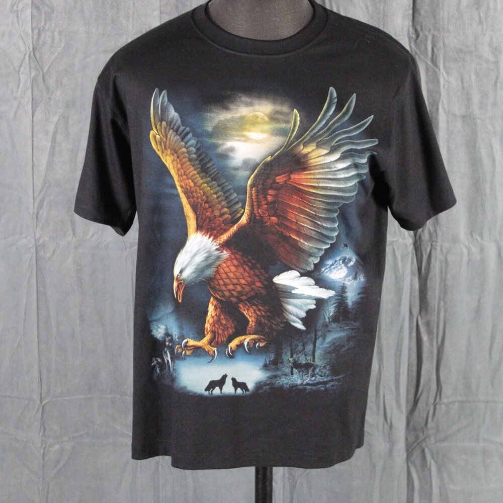 Vintage Graphic T-shirt - Bald Eagle Big Graphic Rock Chang - Men's Large